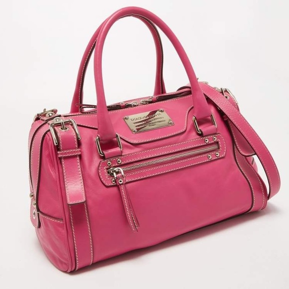 Authentic PreLoved Dolce & Gabbana Fuchsia Leather Satchel - Picture 2 of 6